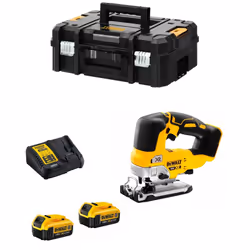 Seghetto Alternativo DeWALT DCS334 - Il motore brushless offre maggiore autonomia e durata - Interruttore di velocità variabi ...