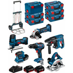 Bosch - Kit 18V BK602 (gst 18V-LIS+GKS 18V-LI+GSS 18V-10+GSR 18V-55+GBH 18V-21+GWS 18-125V-LI+2x5,0Ah+GAL18V-40+6xL-Boxx+Carrello)