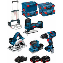 Bosch - Kit 18V BK403 (gst 18 v-li s+gks 18 v-li+gss 18V-10+GSR 18V-60 c+ 2x4,0Ah + GAL18V-40 + 3xL-Boxx 136+L-Boxx 238+Carrello)