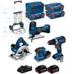 Bosch - Kit 18V BK404 (gst 18 v-li s+gks 18 v-li+gss 18V-10+GSR 18V-60 c+ 2x5,0Ah + GAL18V-40 + 3xL-Boxx 136+L-Boxx 238+Carrello)