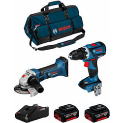 Bosch - Kit 18V BK208BAG (gsr 18V-60 c + gws 18-125 v-li + 2 x 4,0 Ah + GAL18V-40 + Borsa)
