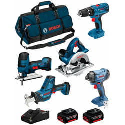 Bosch - Kit 18V BK501BAG (gsa 18 v-li c + gst 18 v-li s + gks 18 v-li + gsb 18V-21 + gdr 18V-160 + 2 x 4,0 Ah + GAL18V-40 + Borsa)
