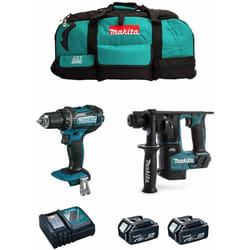 Makita - Kit MK201 (DDF482 + DHR171 + 2 x 5,0 Ah + DC18RC + LXT600)