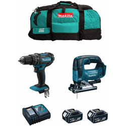 Makita - Kit MK202 (DHP482 + DJV182 + 2 x 5,0 Ah + DC18RC + LXT600)