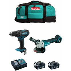 Makita - Kit MK205 (DHP482 + DGA504 + 2 x 5,0 Ah + DC18RC + LXT600)