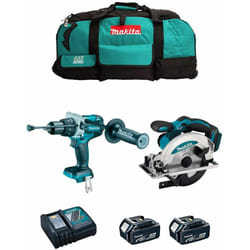 Makita - Kit MK208 (DHP481 + DSS610 + 2 x 5,0 Ah + DC18RC + LXT600)