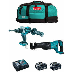 Makita - Kit MK209 (DHP481 + DJR186 + 2 x 5,0 Ah + DC18RC + LXT600)