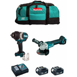 Makita - Kit MK214 (DTW1002 + DGA504 + 2 x 5,0 Ah + DC18RC + LXT600)