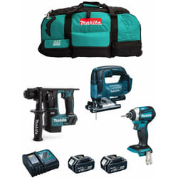 Makita - Kit MK303 (DHR171 + DTD154 + DJV182 + 2 x 5,0 Ah + DC18RC + LXT600)
