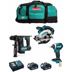 Makita - Kit MK304 (DHR171 + DTD154 + DSS610 + 2 x 5,0 Ah + DC18RC + LXT600)