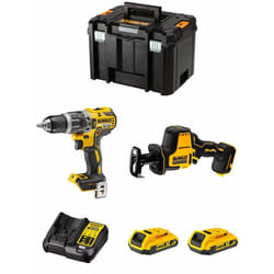 DeWALT Kit DWK204 (DCD796 + DCS369 + 2 x 2,0 Ah + DCB107 + TSTAK VI)
