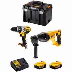 DeWALT Kit DWK222 Trapano a Percussione DeWALT DCD996 - Trapano a Percussione ad alta potenza grazie alla sua forte frequenza ...