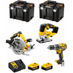 Dewalt - Kit DWK301 (DCD796 + DCS334 + DCS570 + 2 x 5,0 Ah + DCB115 + 2 x tstak vi)