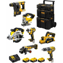 DeWALT Kit DWK700 (DCD796 + DCH273 + DCG405 + DCF887 + DCS331 + DCS391 + DCP580 + 3 x 5,0 Ah + DCB115 + Caddy 3en1)