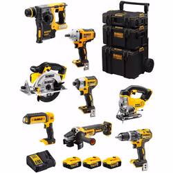 DeWALT Kit DWK800 Trapano a Percussione DeWALT DCD796 - Motore con tecnologia brushless per un'eccellente efficienza - Il des ...