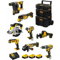 Kit DWK802 (DCD796 + DCH273 + DCG405 + DCF887 + DCS355 + DCS369 + DCS391 + DCL050 + 3 x 5,0 Ah + DCB115 + Caddy 3en1) - Dewalt