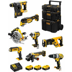 DeWALT Kit DWK803 (DCD996 + DCH273 + DCG405 + DCF887 + DCS355 + DCS367 + DCS570 + DCL050 + 3 x 5,0 Ah + DCB115 + Caddy 3en1)