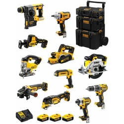 Kit DWK1100 (DCD796+DCH273+DCG405+DCF887+ DCF894+DCS331+DCS391+DCS355+DCP580+DCS369+DCL050+ 3x5,0Ah + DCB115 +Caddy 3en1) - Dewalt