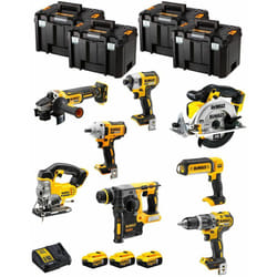 DeWALT Kit DWK800T (DCD796 + DCH273 + DCG405 + DCF887 + DCF894 + DCS331 + DCS391 + DCL050 + 3 x 5,0 Ah + DCB115 + 4 x TSTAK VI)