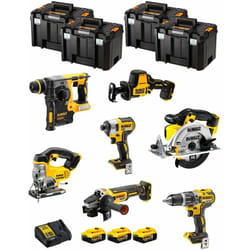 Kit DWK702T (DCD796 + DCH273 + DCG405 + DCF887 + DCS331 + DCS391 + DCS369 + 3 x 5,0 Ah + DCB115 + 4 x tstak vi) - Dewalt