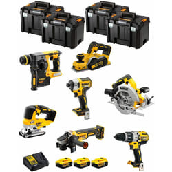Kit DWK701T (DCD996 + DCH273 + DCG405 + DCF887 + DCS334 + DCS570 + DCP580 + 3 x 5,0 Ah + DCB115 + 4 x tstak vi) - Dewalt