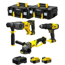 Stanley - FatMax Kit SVK301 (SFMCH900 + SFMCG400 + SFMCD711 + 2 x 4,0 Ah + Caricabatteria + 2 x tstak ii)