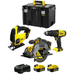 Stanley - FatMax Kit SVK303 (SFMCS600 + SFMCS500 + SFMCD711 + 2 x 4,0 Ah + Caricabatteria + tstak vi)
