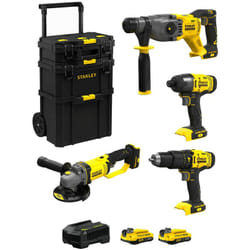 FatMax Kit SVK400 (SFMCH900 + SFMCG400 + SFMCD711 + SFMCF800 + 2 x 2,0 Ah + Caricabatteria + Caddy 3in1) - Stanley