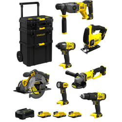FatMax Kit SVK700 (SFMCH900 + SFMCG400 + SFMCD711 + SFMCF800 + SFMCS500 + SFMCS600 + SFMCL020 + 3 x 2,0 Ah + Caddy 3en1) - Stanley