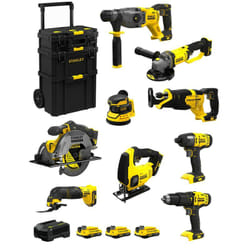 FatMax Kit SVK900 (SFMCH900+SFMCG400+SFMCD711+SFMCF800+SFMCS500 +SFMCS600+SFMCW220+SFMCS300+SFMCE500+ 3 x 2,0Ah + Caddy) - Stanley