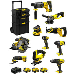 FatMax Kit SVK1001 (SFMCH900+SFMCG400+SFMCD711+SFMCF800+SFMCS500 +SFMCS600+SFMCW220+SFMCS300+SFMCE500+SFMCL020+3 x4,0Ah) - Stanley