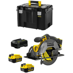 Stanley - Sega Circolare FatMax SFMCS500M2T (2 x 4,0 Ah + Caricabatteria + tstak vi)