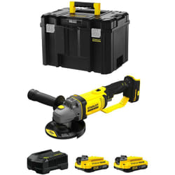 Stanley - Smerigliatrice Angolare FatMax SFMCG400D2T (2 x 2,0 Ah + Caricabatteria + tstak vi)