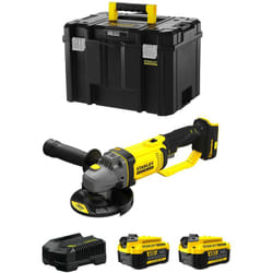 Stanley - Smerigliatrice Angolare FatMax SFMCG400M2T (2 x 4,0 Ah + Caricabatteria + tstak vi)