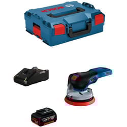 Bosch - Levigatrice Roto-orbitale gex 18V-125 (1 x 5,0 Ah + GAL18V-40 + L-Boxx 136)