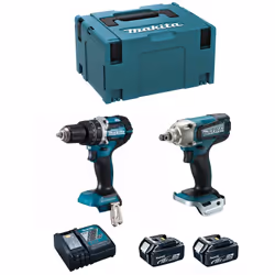 MAKITA Kit MK220RTJ Trapano a Percussione MAKITA DHP484 - Trapano a percussione a batteria con motore brushless BL, l'energia ...