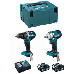 Makita - Kit MK221RTJ (DHP484 + DTW300 + 2 x 5,0 Ah + DC18RC + makpac 3)