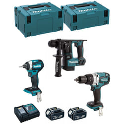 Makita - Kit MK306RTJ (DHR171 + DHP481 + DTD154 + 2 x 5,0 Ah + DC18RC + makpac 2 + makpac 3)