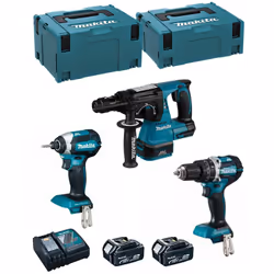 MAKITA Kit MK307RTJ Tassellatore MAKITA DHR243 - Motore brushless BL : l'energia prodotta dal motore è più efficiente, aument ...