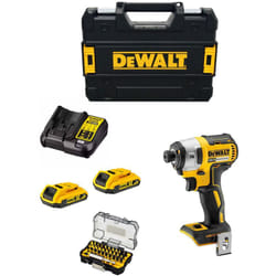 Dewalt - Avvitatore ad Impulsi DCF887D2T (2 x 2,0 Ah + DCB107 + tstak ii) + Set di 32 bits avvitamento Impact Torsion
