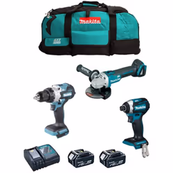 MAKITA Kit MK309 Trapano a Percussione MAKITA DHP486 - Il motore brushless BL eroga 130 Nm di coppia, per maggiori prestazion ...