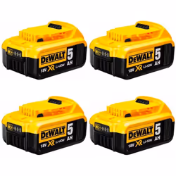 Pack da 4 batterie DeWALT DCB184P4 - Tecnologia DeWALT XR Li-Ion : offre una maggiore autonomia per terminare il lavoro più v ...