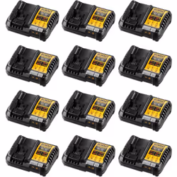 Pack da 12 caricabatterie DeWALT DCB1104-12 - Il caricabatterie DeWALT DCB1104 da 4 Amp offre la massima versatilità per tutt ...