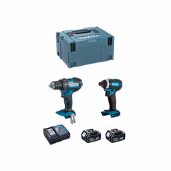 MAKITA Kit DLX2127TJ (DDF482 + DTD152 + 2 x 5,0 Ah + DC18RC + MAKPAC 3) 8435587929956 Tutti i prodotti sono spediti con garan ...