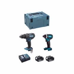 MAKITA Kit DLX2131RFJ (DHP482 + DTD152 + 2 x 3,0 Ah + DC18RC + MAKPAC 3) 8435587929963 Tutti i prodotti sono spediti con gara ...