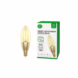 WOOX R5141, Lampadina intelligente, Wi-Fi/Bluetooth, Oro, 802.11b, 802.11g, Wi-Fi 4 (802.11n), LED, Alluminio, Vetro