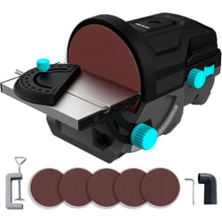 Cecotec - Levigatrice elettrica de Disco de Desktop PerfectSurface 1000 Stand Disc. 140W, 5 ricariche de Papel de Carta abrasiva de 125mm, Banco di