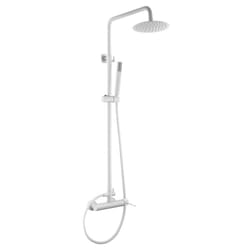 Colonna Doccia con Miscelatore Monocomando Modello milos stick Getto di dimensioni Standard Colore Bianco Finitura Opaca [ imex® ]