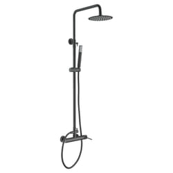 Colonna doccia con monocomando Modello milos stick Doccetta di dimensioni standard Colore nero con finitura opaca [imex®]