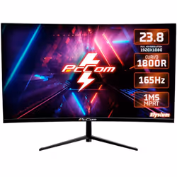 PcCom GO2480CV, 60,5 cm (23.8"), 1920 x 1080 Pixel, Full HD, LED, 1 ms, Nero